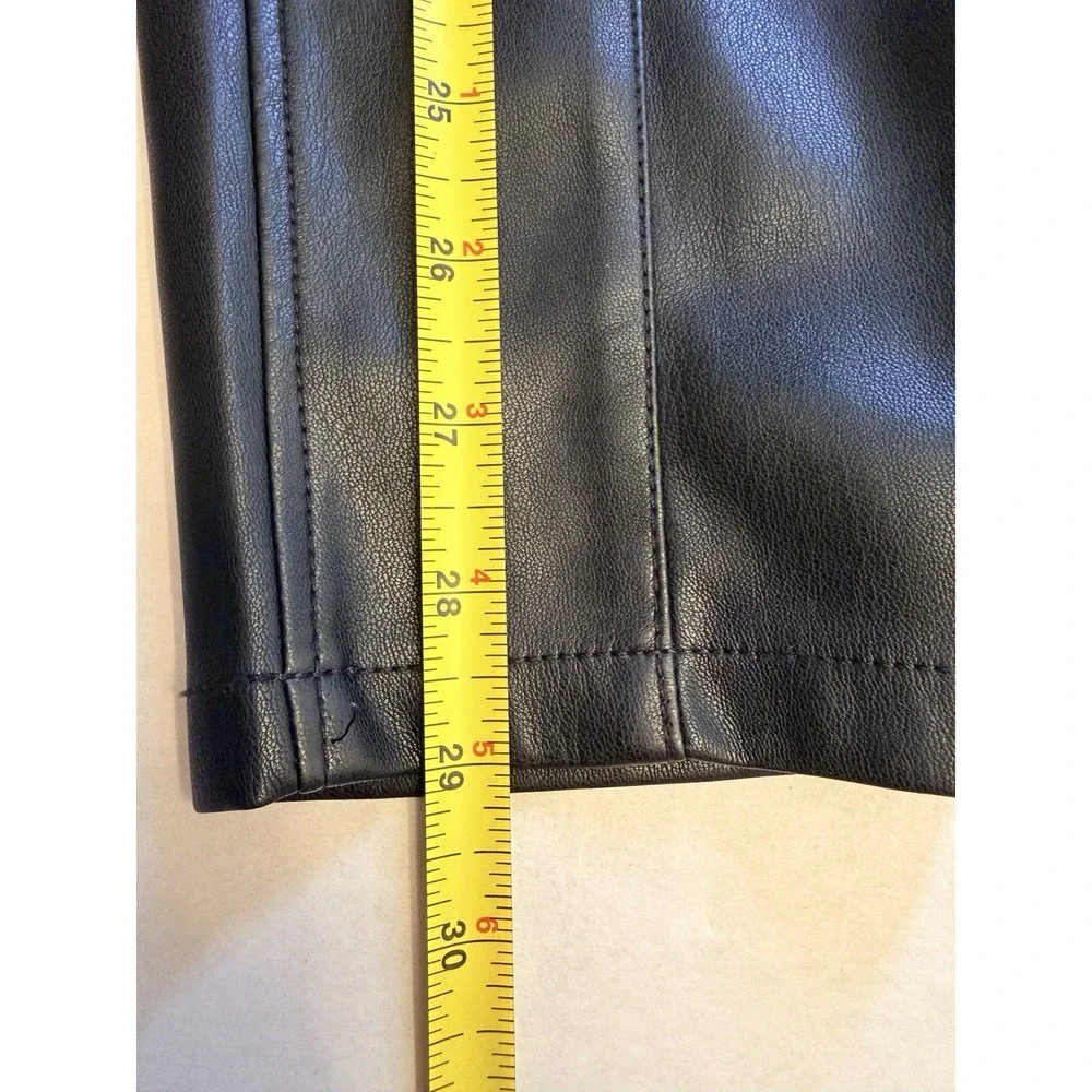 Free People We The Free Women's Size 27 Black Vegan Leather Pants 29